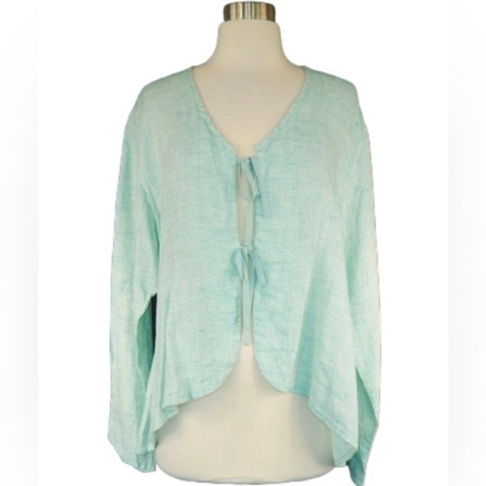 Flax Tie Front top, Medium